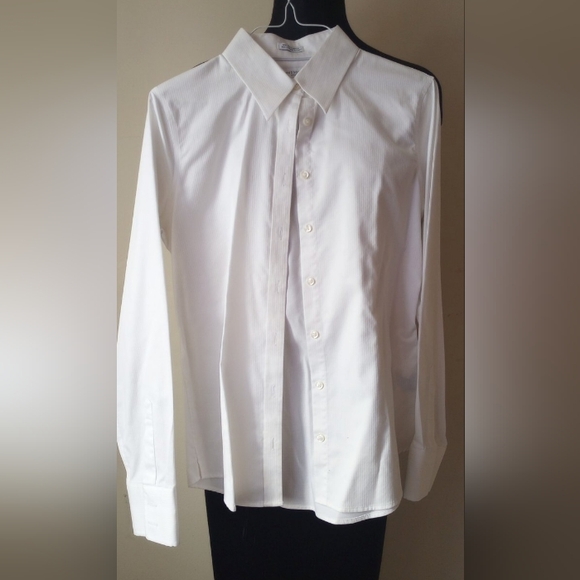 Kids White Button Down Shirt Sz8 - Picture 3 of 6